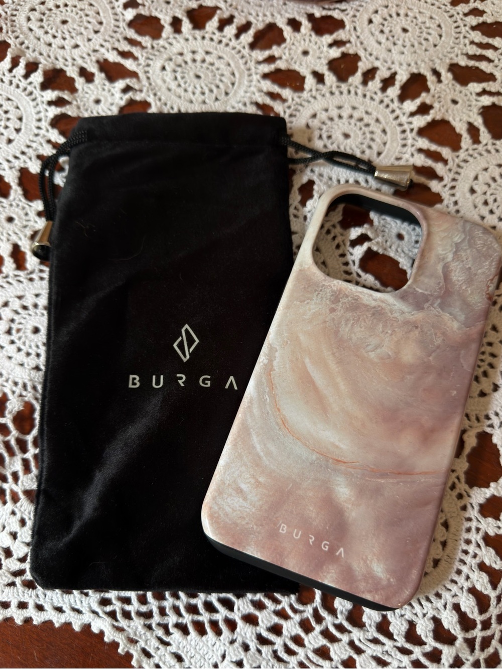 Burga Pink Marble iPhone 13 Pro Case - Elegant Protective Cover